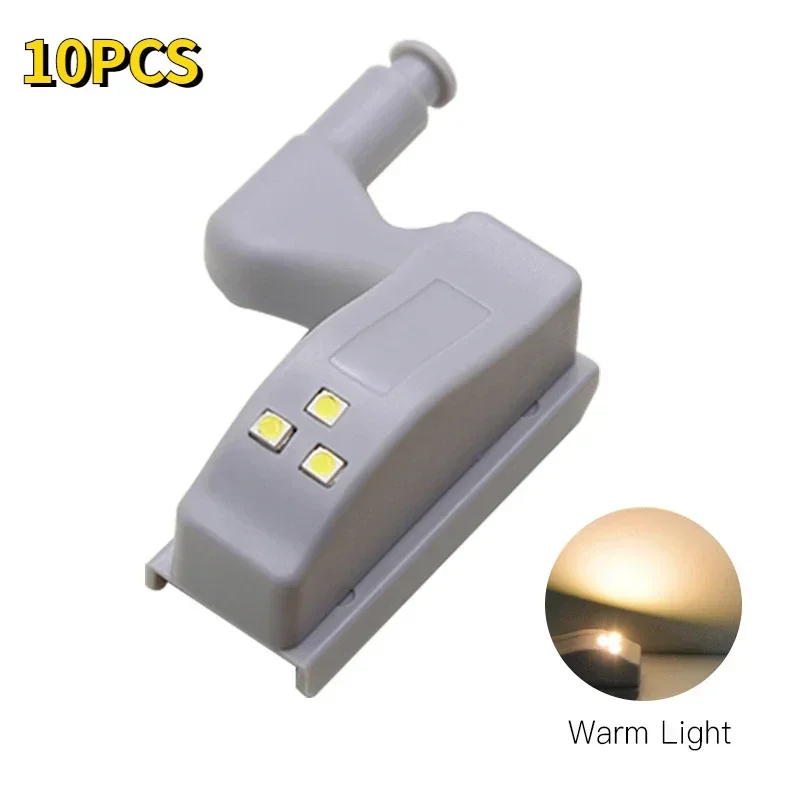 10PCS Intelligent Cabinet Lights Cupboard Closet Wardrobe Door Inner Hinge LED Sensor Lamp Night Light for Kitchen Bedroom