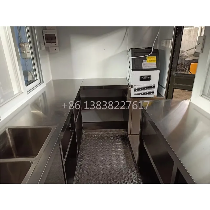 Custom Products Fast Food Trailer | Customized Size | Mobile Food Truck with Full Sticker & Fully Cooking Equipment