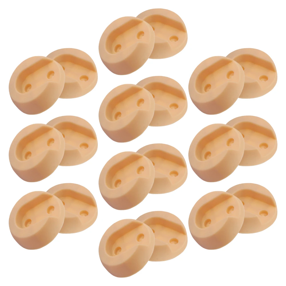 

20 Pcs Pole Brackets Closet Rod Bracket Shower Shower Rod Socket Curtain Holder Thick PP Repair Home Essential