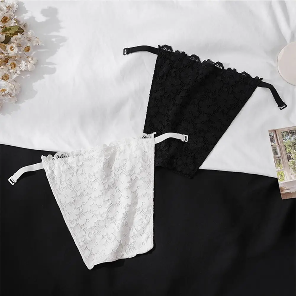 

Lace Anti-Glare Tube Top Thin Invisible Double Layer Chest Cover Strapless Bra Chest Cover Up for Dresses Lady