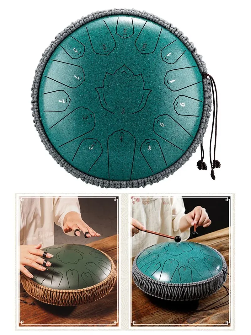 Hluru Stalen Tong Drum Glucofoon 13 Inch 15 Noten C Tone Muziek Drum Ethereal Drum Percussie Muziekinstrumenten Stalen Drum - afbeelding 2
