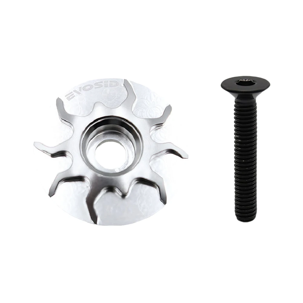 EVOSID Bicycle Headset Cap MTB Road Bike Stem Headset Top Cap Cover Aluminium Alloy with Screw Fork Head Tube Cycling Accessorie
