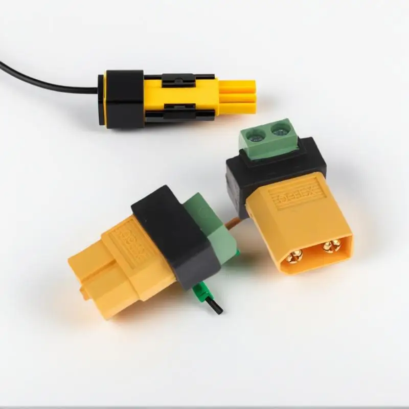 Green XT60 Male Female To 2Pin Terminal Adapter Solderless Charging Connector For UAV Balance Charger Solar Panel Model Device