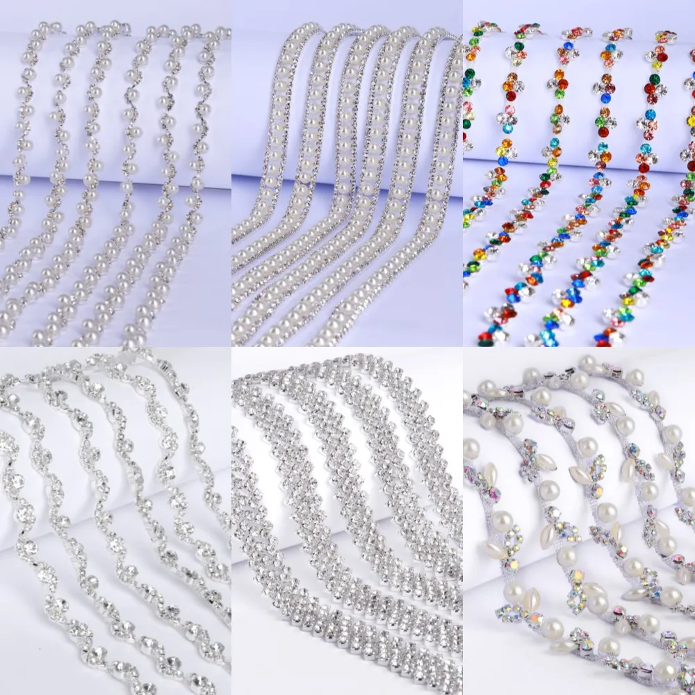 

5 ярдов, много стилей, зеркальная аппликация, отделочная цепочка, серебряная основа, блестящий кристалл/Кристалл АБ, зеркальная лента, аксессуары для шитья своими руками