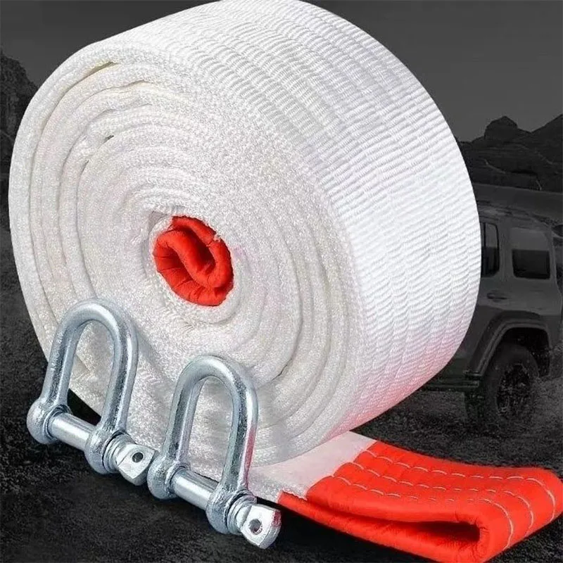Car Tow Strap Off Road Accessories Rescue Traction Rope Emergency Trailer Strap Vehicle Safety Supplies Car Tool Tow Hook