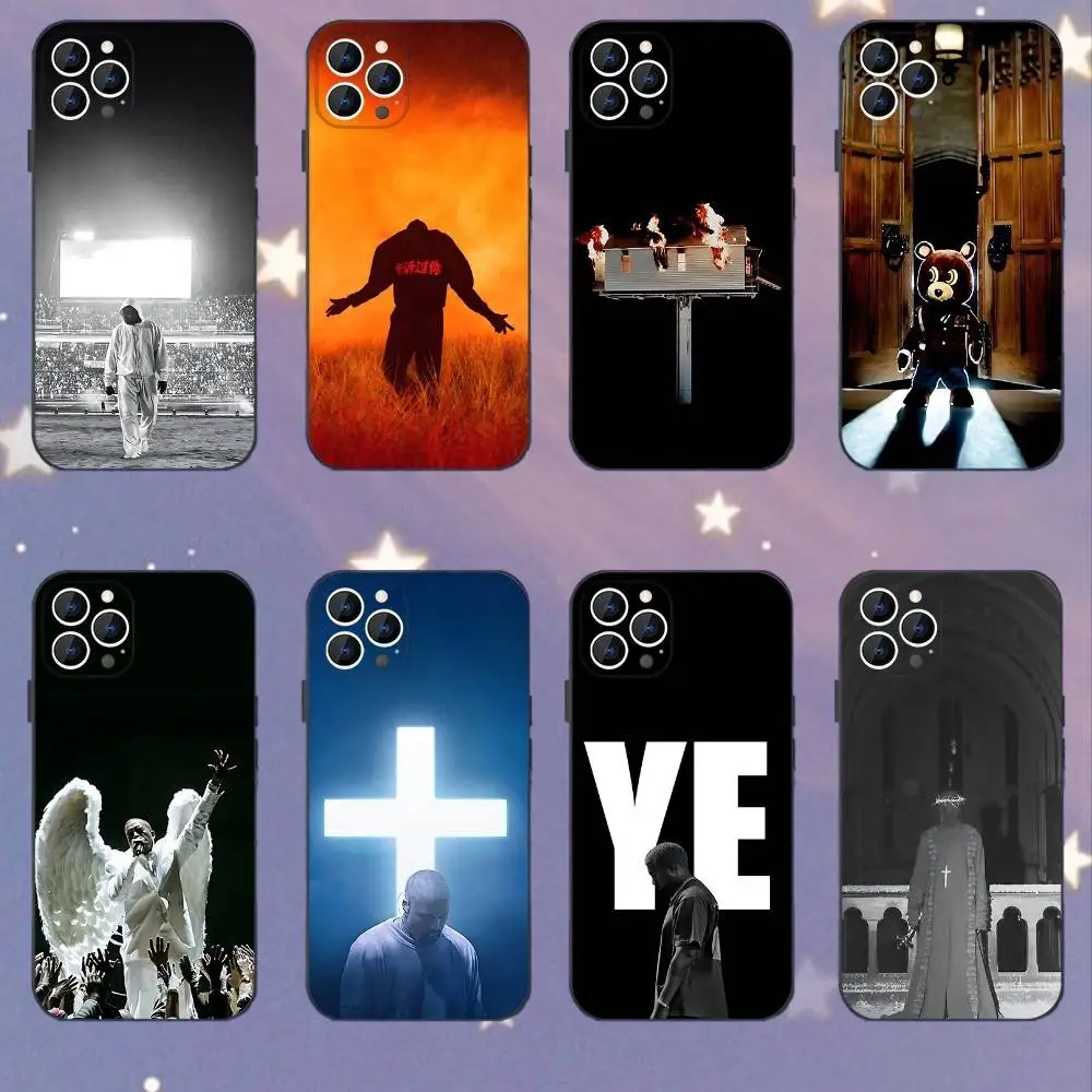 

K-Kanye West Bully Phone Case For iPhone 17,16,15,14,13,12,11,Pro,XS,Max,XR,Plus,E,SE4,Mini Black Soft Cover