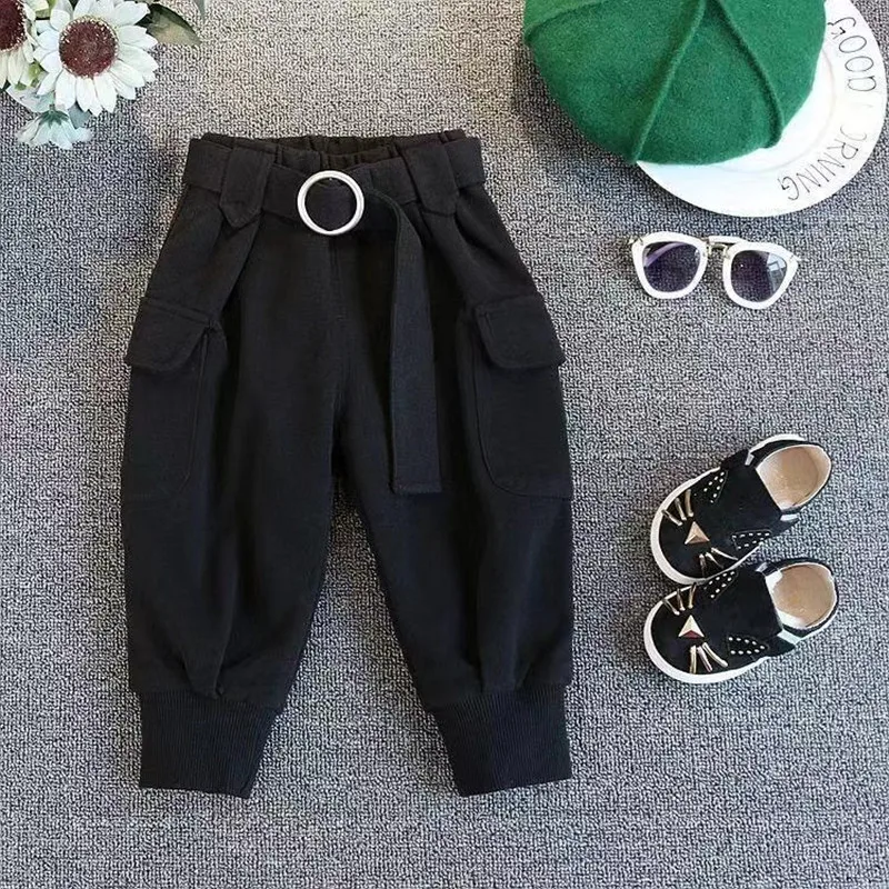 Teenager Girls' Boys Cargo Pants Children's Trousers Pockets Pants Spring & Autumn Fashionable Loose image 4