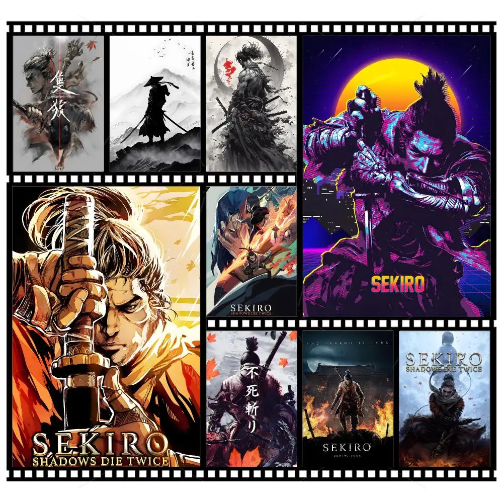 Action Game S-Sekiro Poster Wall Art Poster HD Waterproof PP Print Bedroom Living Room Office Decor Gift