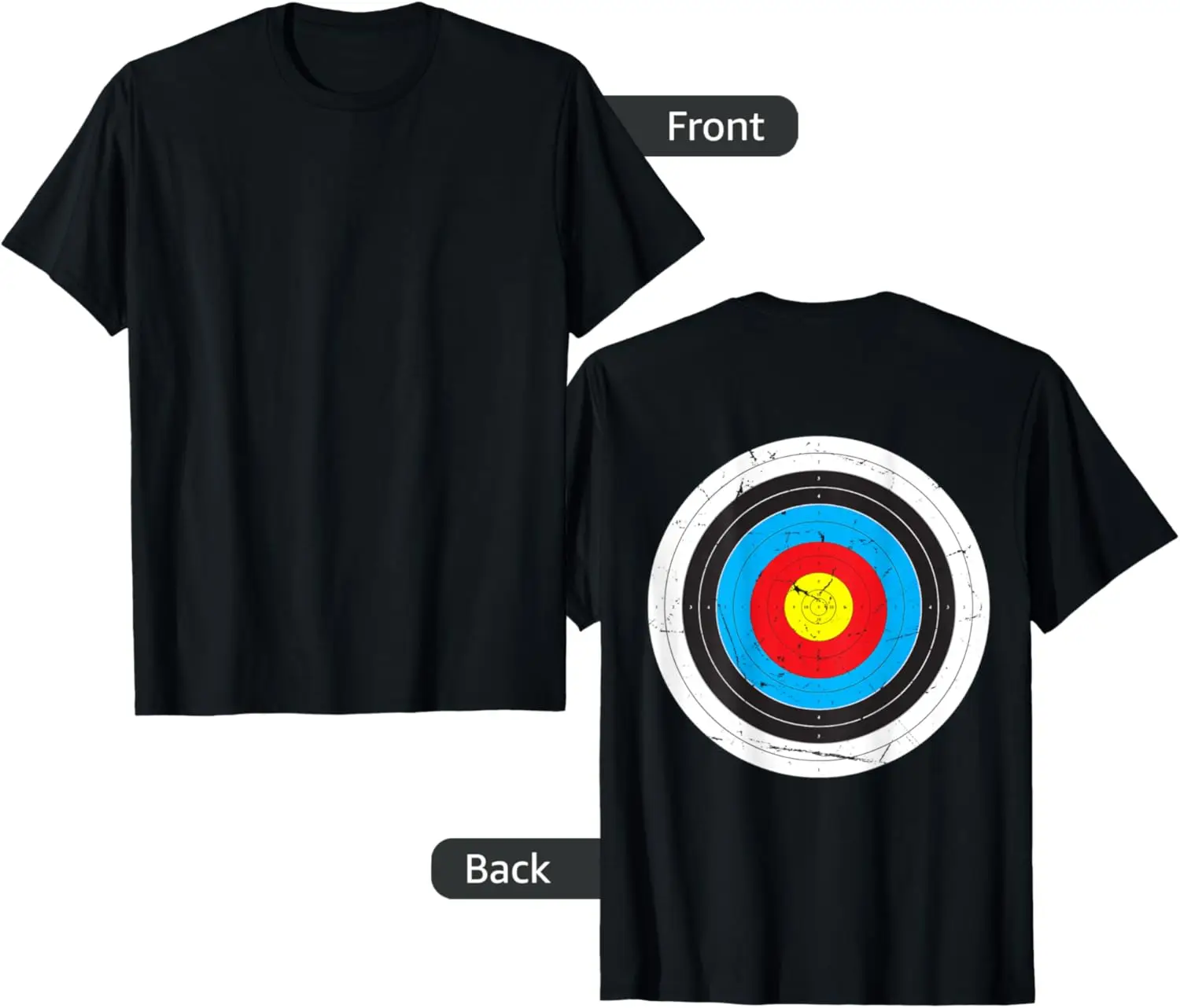 

(принт на спине) Забавная футболка для охотника по мишеням в стиле ретро для стрельбы из лука