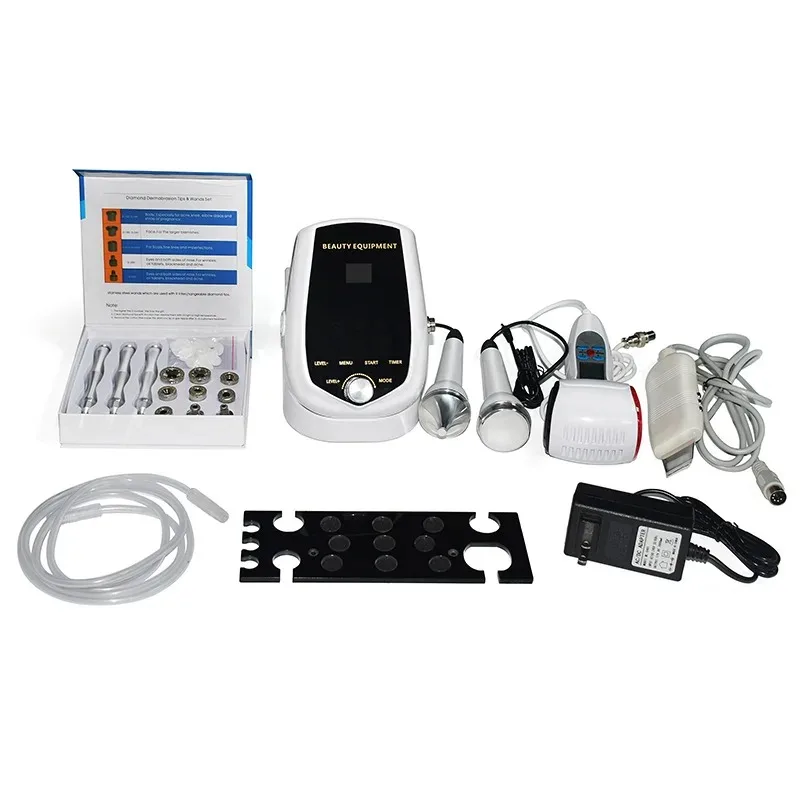 5 في 1 المحمولة الموجات فوق الصوتية الماس آلة اللوازم الطبية بالموجات فوق الصوتية الغسيل الوجه الغسيل أدوات العناية بالبشرة المطرقة الساخنة والباردة