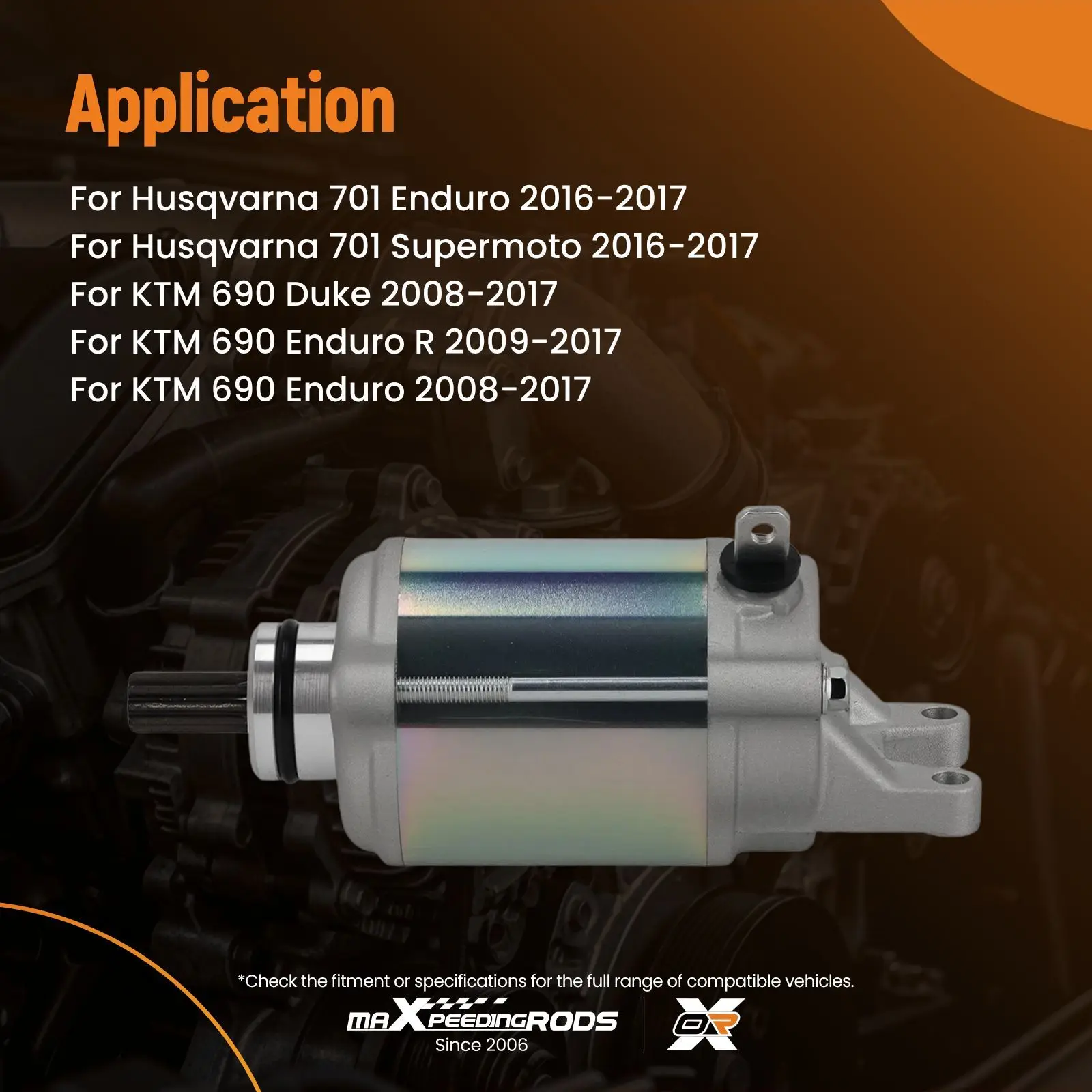 9 Teeth Starter Motor for KTM 690 Supermoto Enduro 2007-2017 75040001000