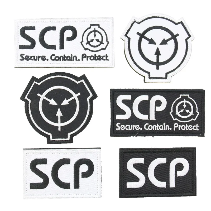 SCP Supernatural Symbol Embroidery Cloth Sticker Letter Clothing Accessories Spot Wholesale Patch Triangle Logo Hook and Loop