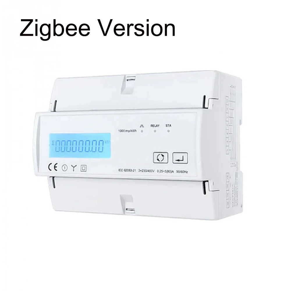 Tuya WiFi/Zigbee 3-fase bi-richting Energiemeter met meerdere tarief App Power Monitor Afstandsbediening Energiemeter Ondersteuning Modbus RTU