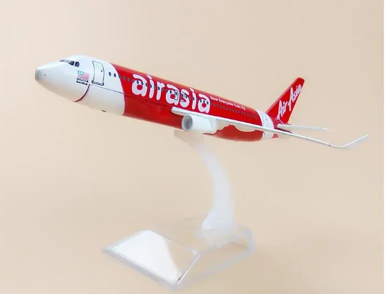 16cm Asian Air Asia Airasia Airlines Airbus 320 A320 Now Everyone Can Fly Airplane Model Airways Plane Model w Stand