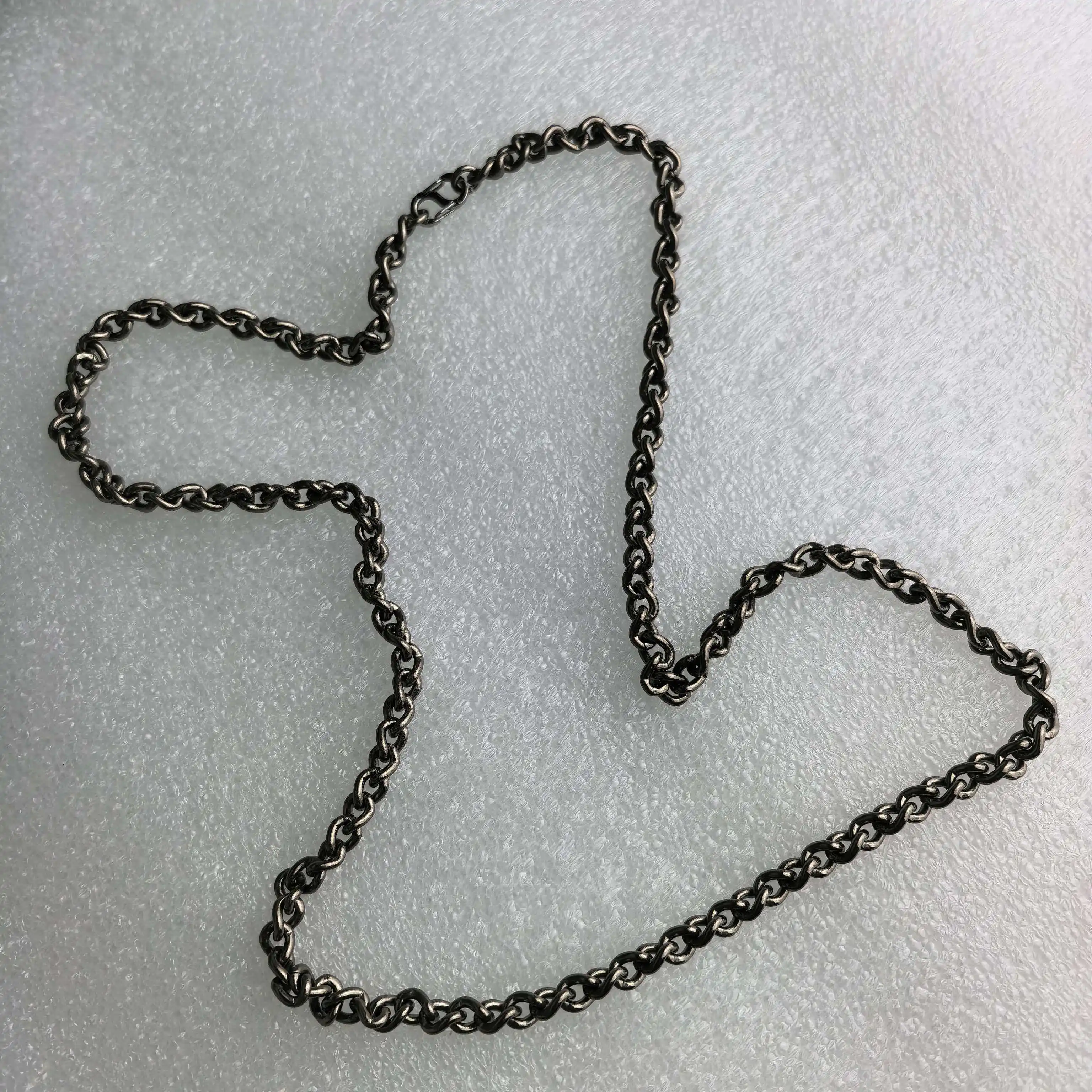5mm pure titanium twisted chain O-chain necklace, lightweight and waterproof, low allergenicity