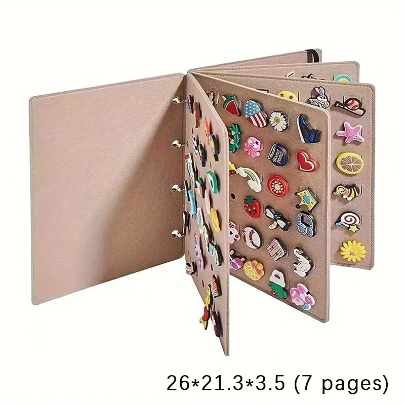 Large Capacity Shoe Charms Organizer Booklet Creative Book Storage Bag Shoe Flower Collection Display Stand Holder