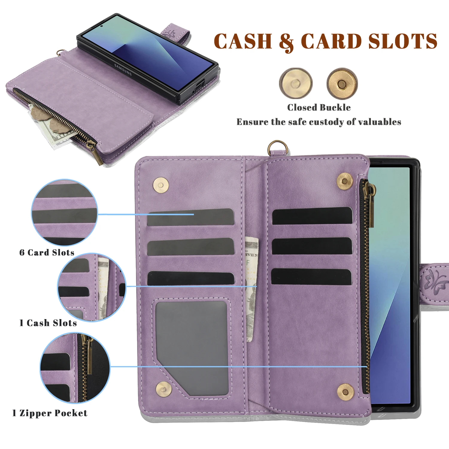 Leren polsbandje met rits, por - Bifold Leather Wallet recensie en prijs
