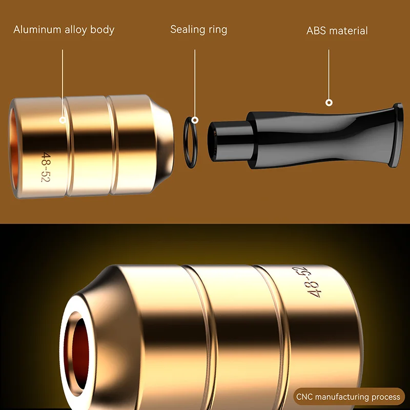 ที่กรองปลายบุหรี่ซิการ์แบบโลหะ อลูมิเนียม