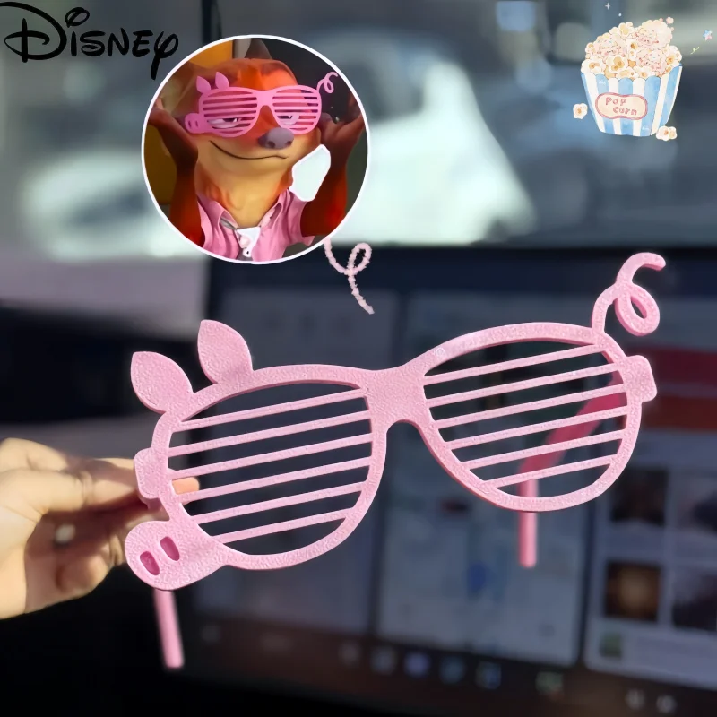 

Disney Nick Wilde Glasses - Pink Piglet & Zootopia Movie Peripheral Cosplay Prop, Creative Gift