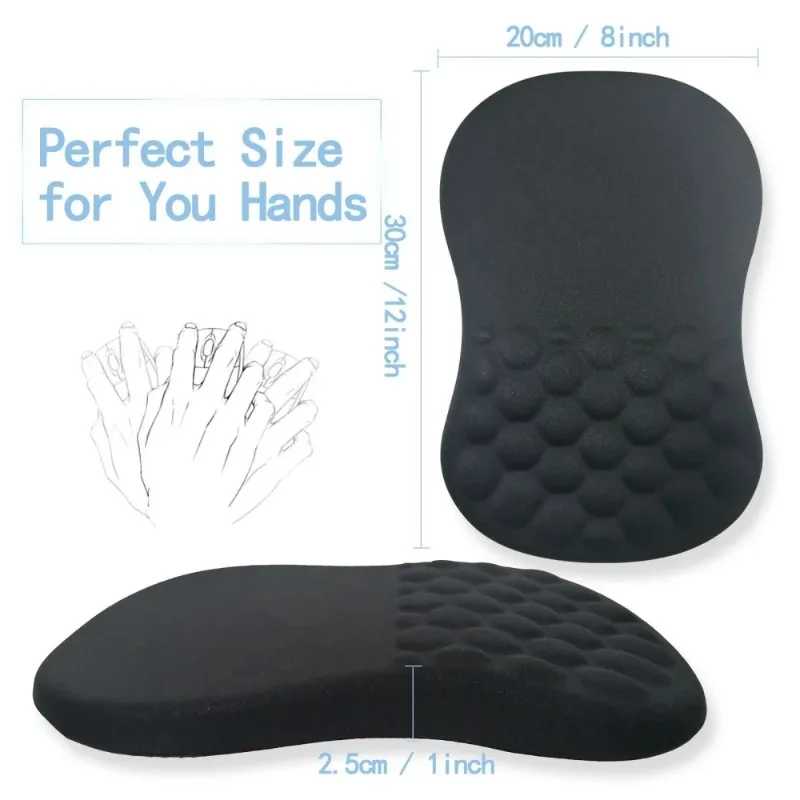 Ergonomic Wrist Rest Mouse Pad, Memory Cotton Non-Slip Support, Comfortable Mousepad for PC Laptop Computer Office Gaming