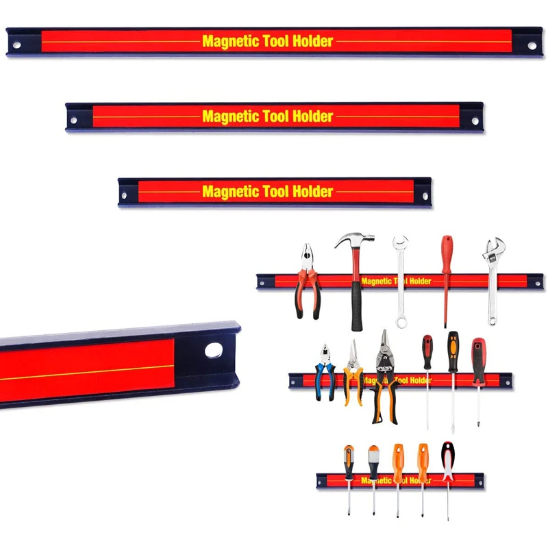 Magnetic Tool Holder, Heavy-duty Magnet Tool Bar Strip Rack, Space-Saving & Strong Metal Organizer Storage Rack for Knife Wrench