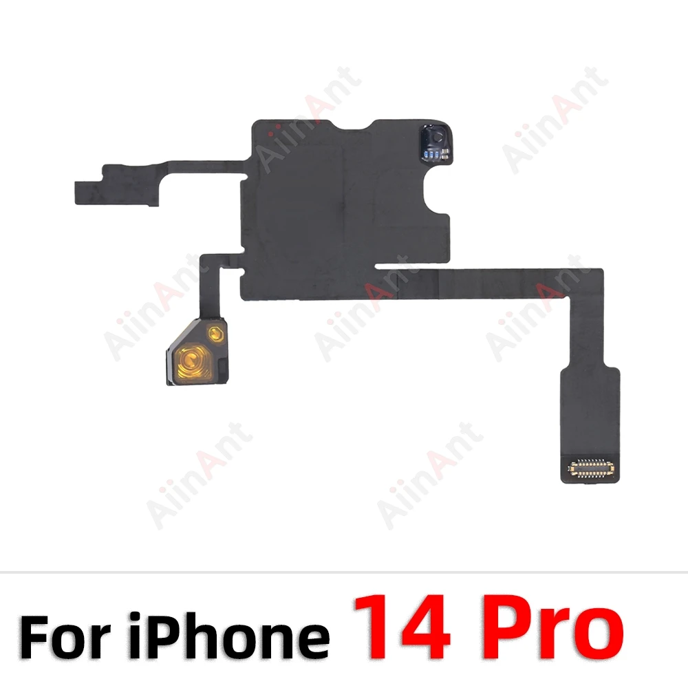 AiinAnt Phone Top Sound Ear Earpiece Speaker Proximity Light Sensor Flex Cable For iPhone 12 13 14 15 Pro Max Plus