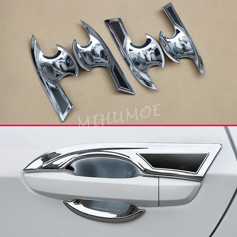 

For 2016-2021 Honda Civic 10th Sedan Chrome Car Door Handle Bowl Sticker Protector Trims Accessories