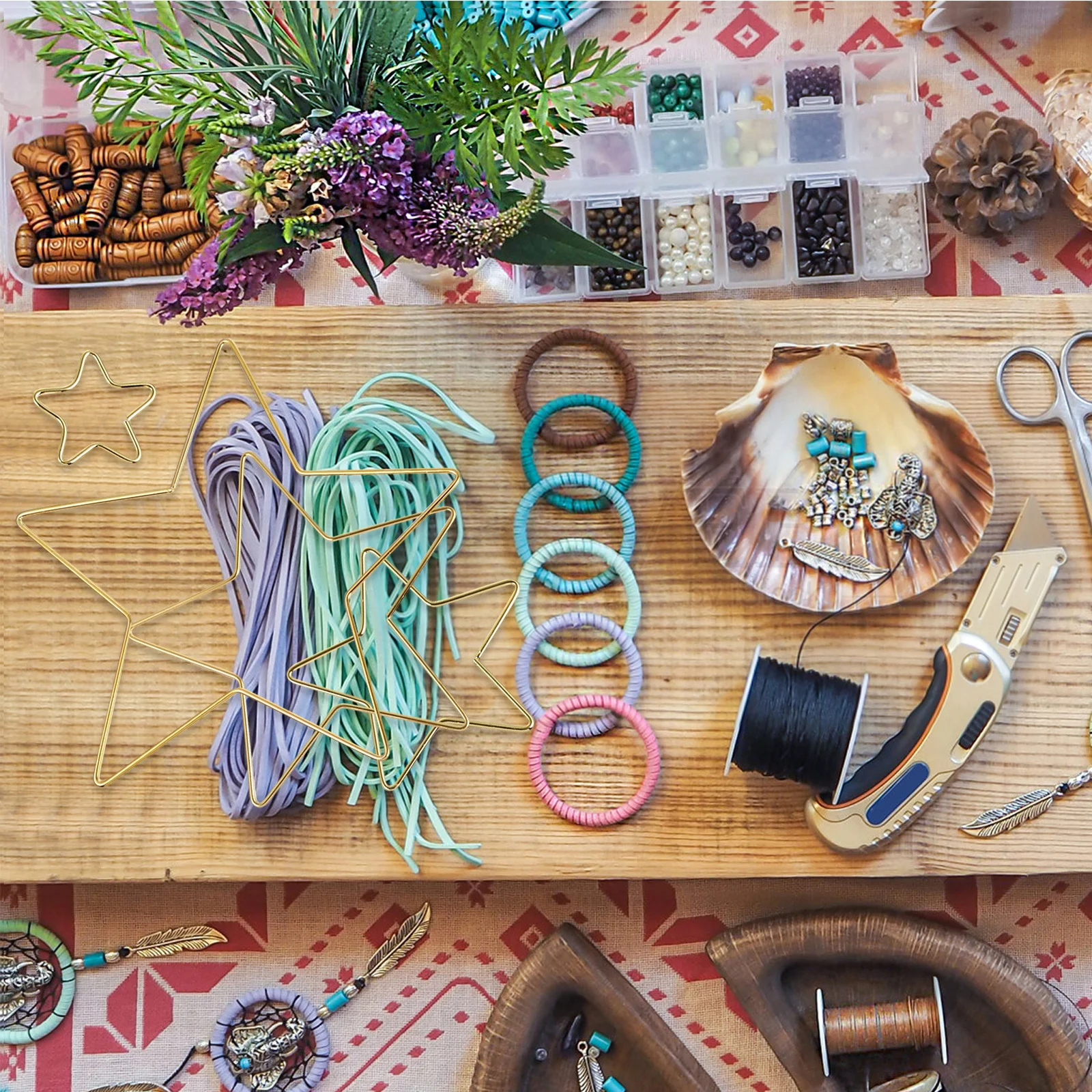 

4pcs Dream Catcher Metal Hoops Premium Iron Diy Wreath Ring For Wind Chimes Garlands Mandala Decor Craft Projects Tool