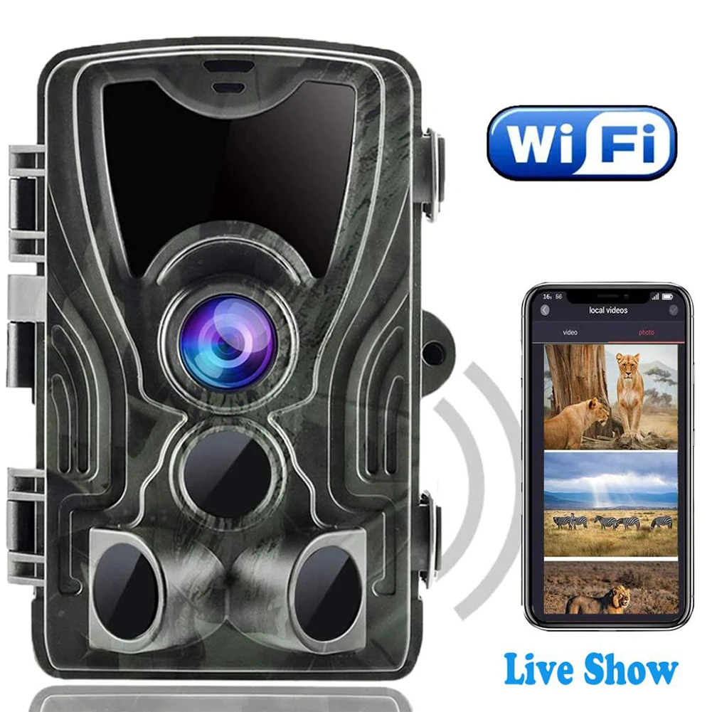 

WIFI801 Hunting Trail Camera Infrared Night Vision 20MP 1296P HD Wireless Camcorder Waterproof Trail Camera