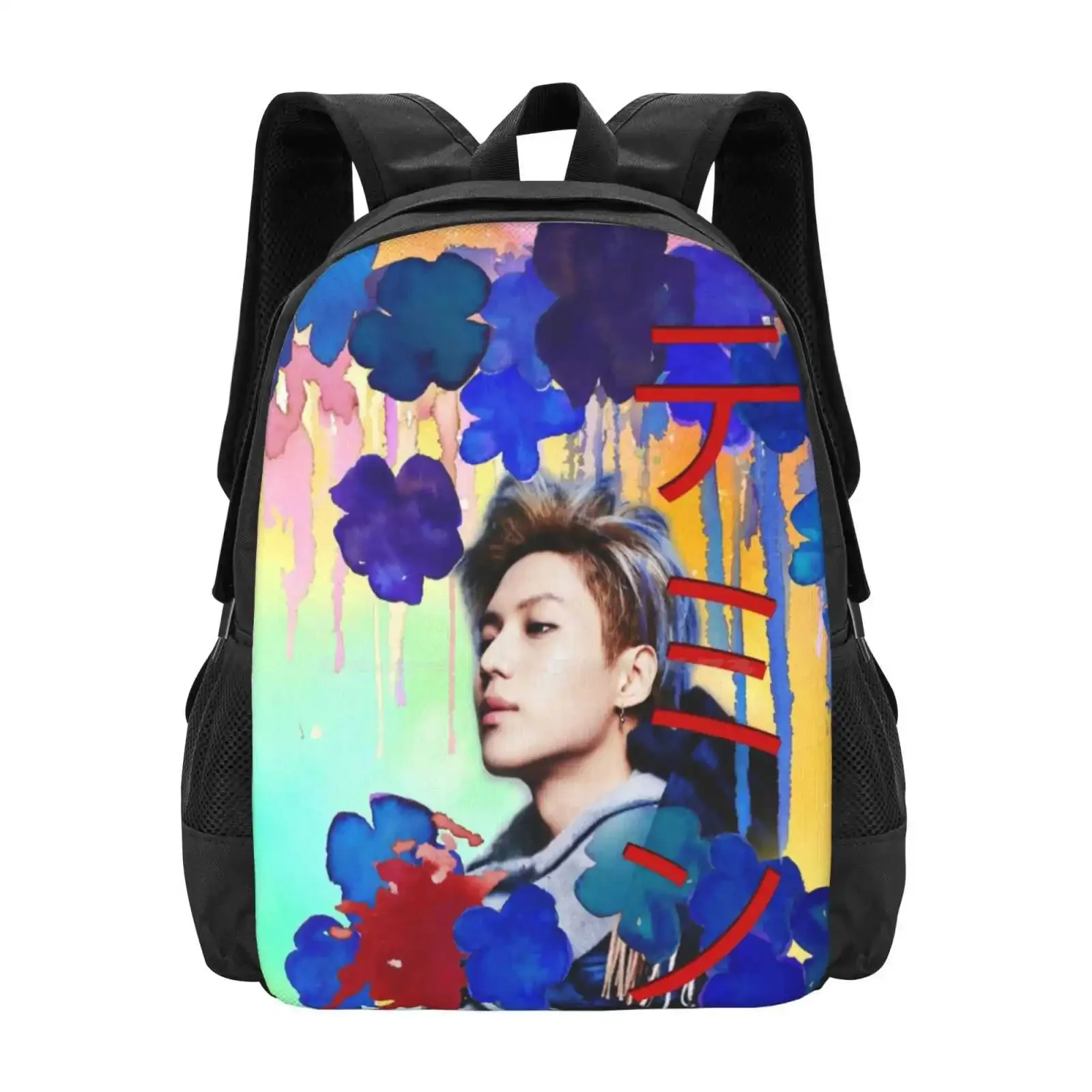 

Princ Taemin Hot Sale Schoolbag Backpack Fashion Bags Lee Taemin Kpop Maknae Cool Japan Jpop Shinee Taemin Watercolor Flame Of