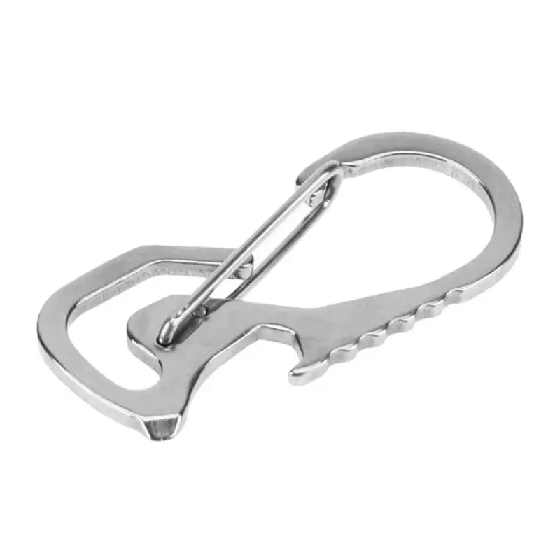 

Climbing Spring Hook Large Aluminum Carabiner With Bottle Opener Aluminium Climbing Buckle For Hammocks Camping Key Chains