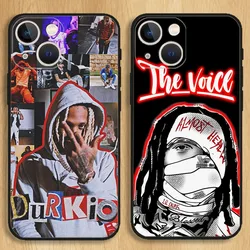 Lil Durk Rapper Phone Case For iPhone15,14,13,12,11,Pro,Max,Plus,Mini,X,XS,XR,8,7,6,S,Plus,SE Soft Black Case
