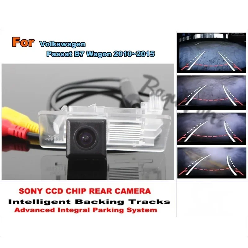 

For Volkswagen VW Passat B7 Wagon Car Intelligent Parking Tracks Camera HD Back up Dynamic Tragectory Camera / Rear View Camera