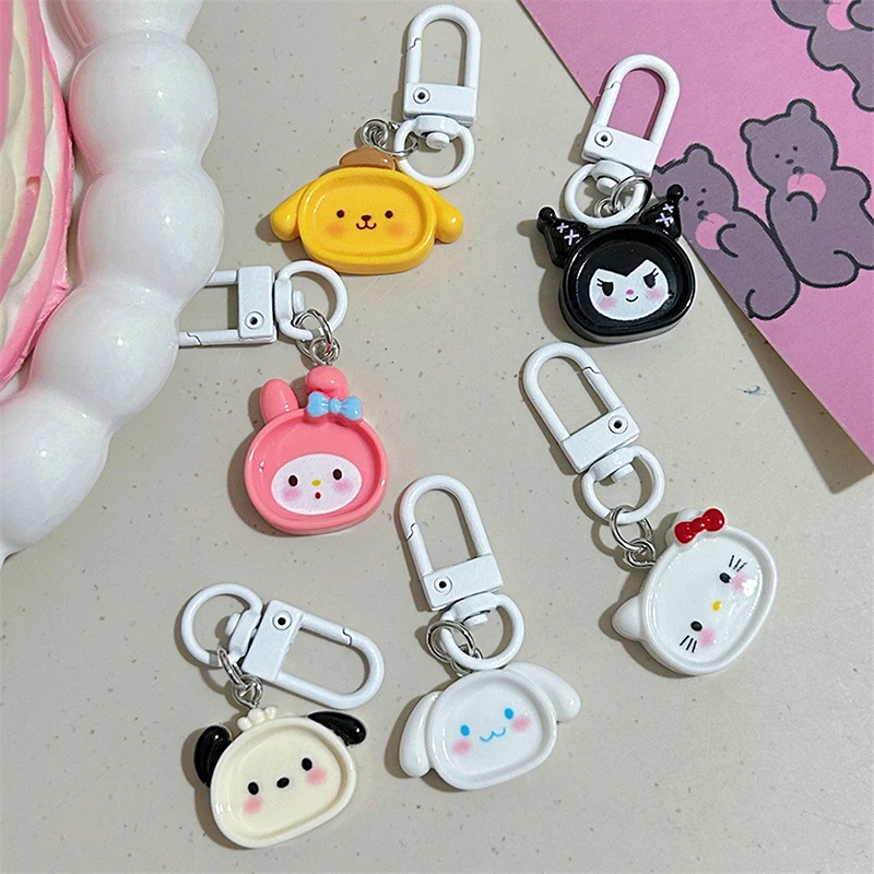 Adorável anime sanrio placa chaveiro kawaii chaveiro carro para meninas bonito saco pingente mochila decoração acessórios