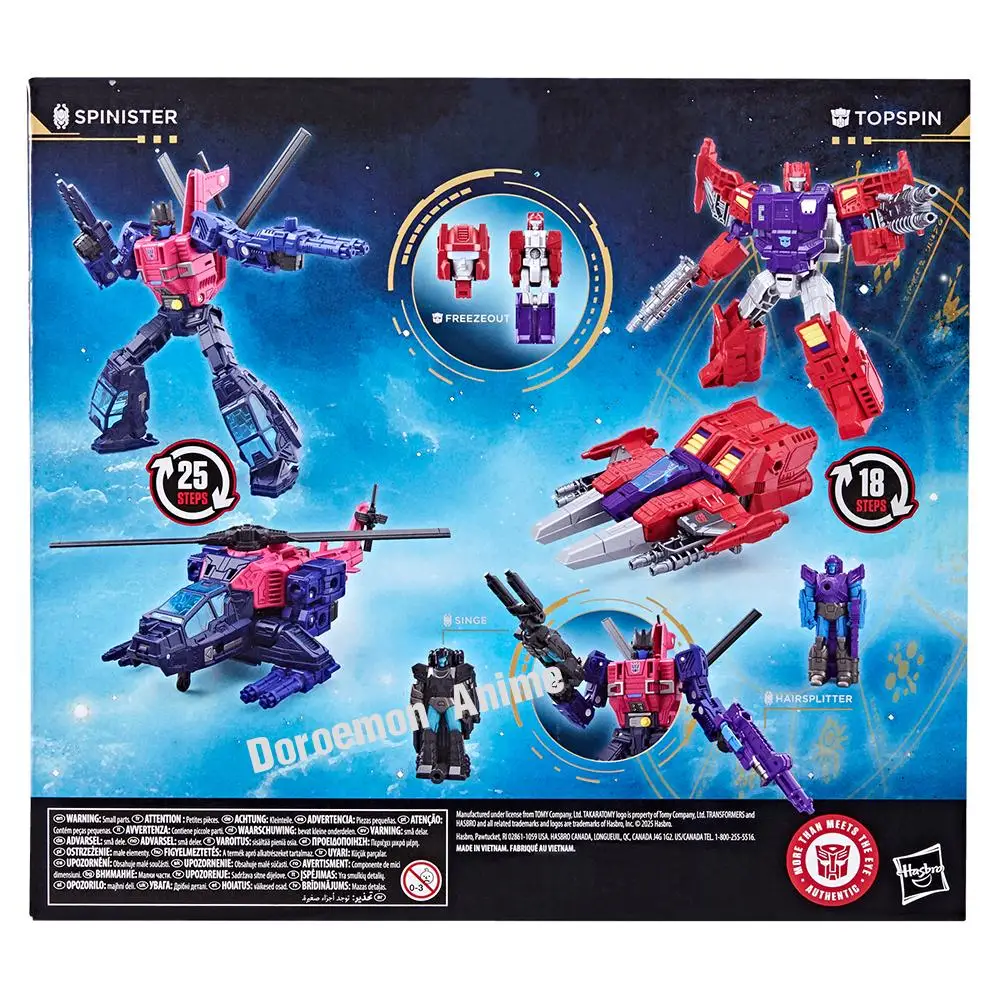 In Voorraad Originele Hasbro Transformers Age of The Primes Wreck 'n Doom Collection Topspin Vs Spinister Kids Fans Geschenken Figuur Speelgoed