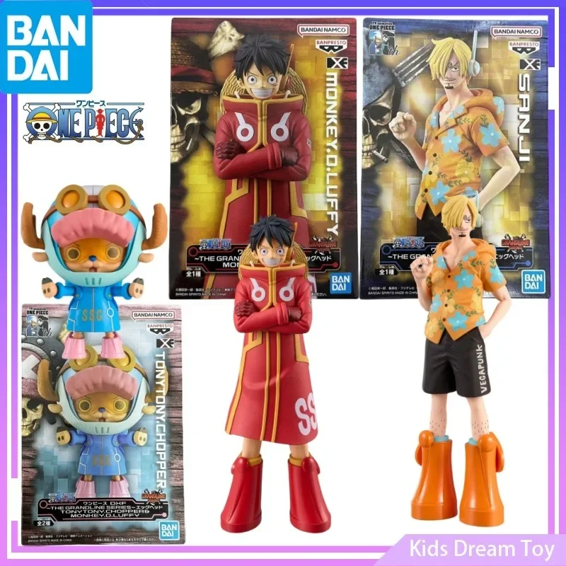 Bandai в наличии, оригинальные фигурки BANPRESTO DXF ONEPIECE, аниме THE GRANDLINE SERIES Egghead Chopper, Luffy & Sanji, игрушки, модель