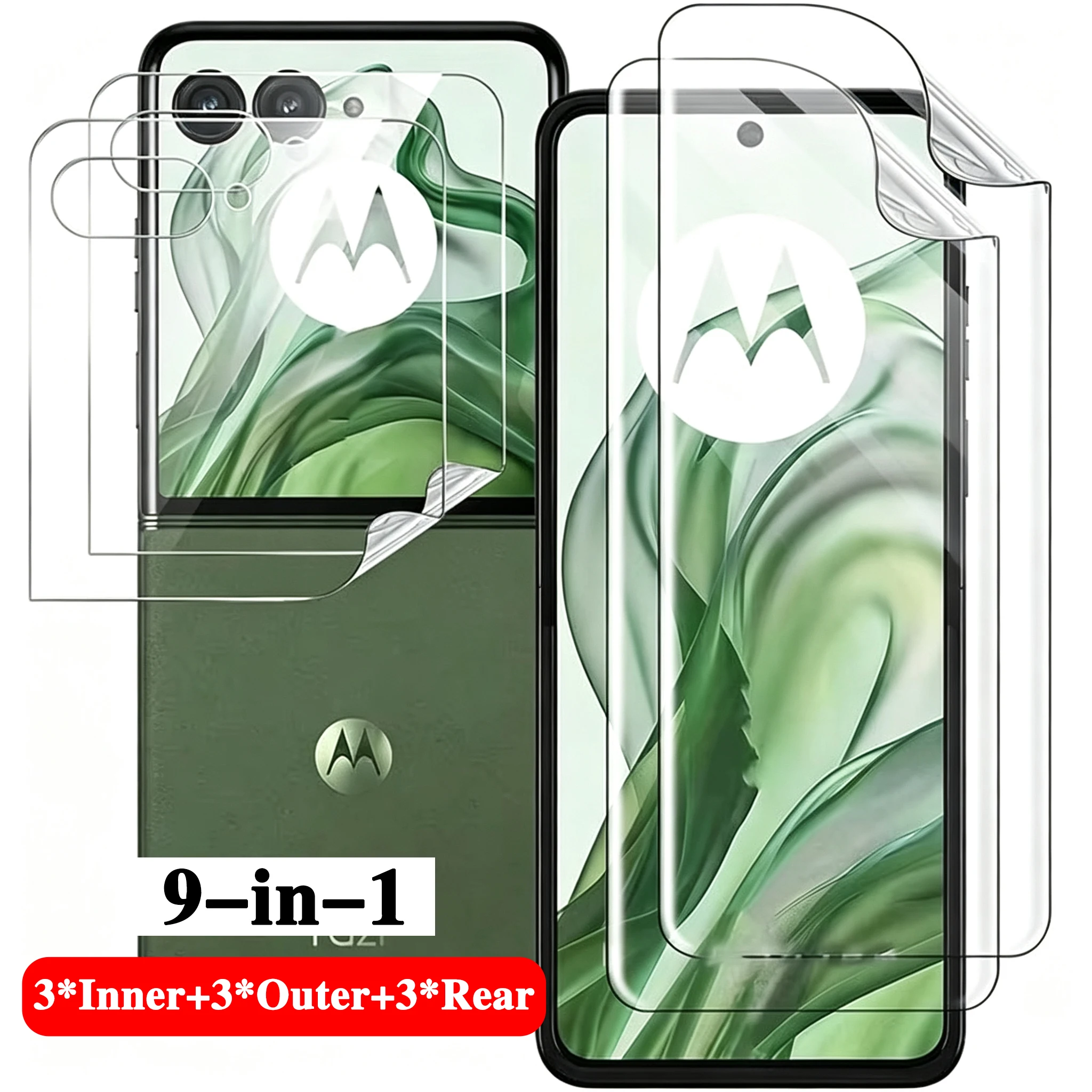 9in1 HD Hydrogel Film For Motorola Razr 70 Ultra 60 50 40 Ultra Anti Scratch Screen Protector Film For Motorola Razr 70 Plus