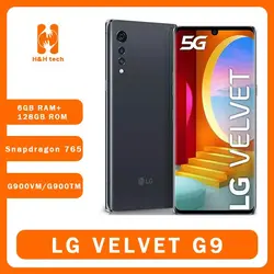 Оригинальный разблокирующий мобильный телефон LG VELVET G9 G900VM G900TM 5G 6,8 дюйма NFC 6 ГБ + 128 ГБ 48 МП + 16 МП восьмиядерный смартфон Android 4G LTE