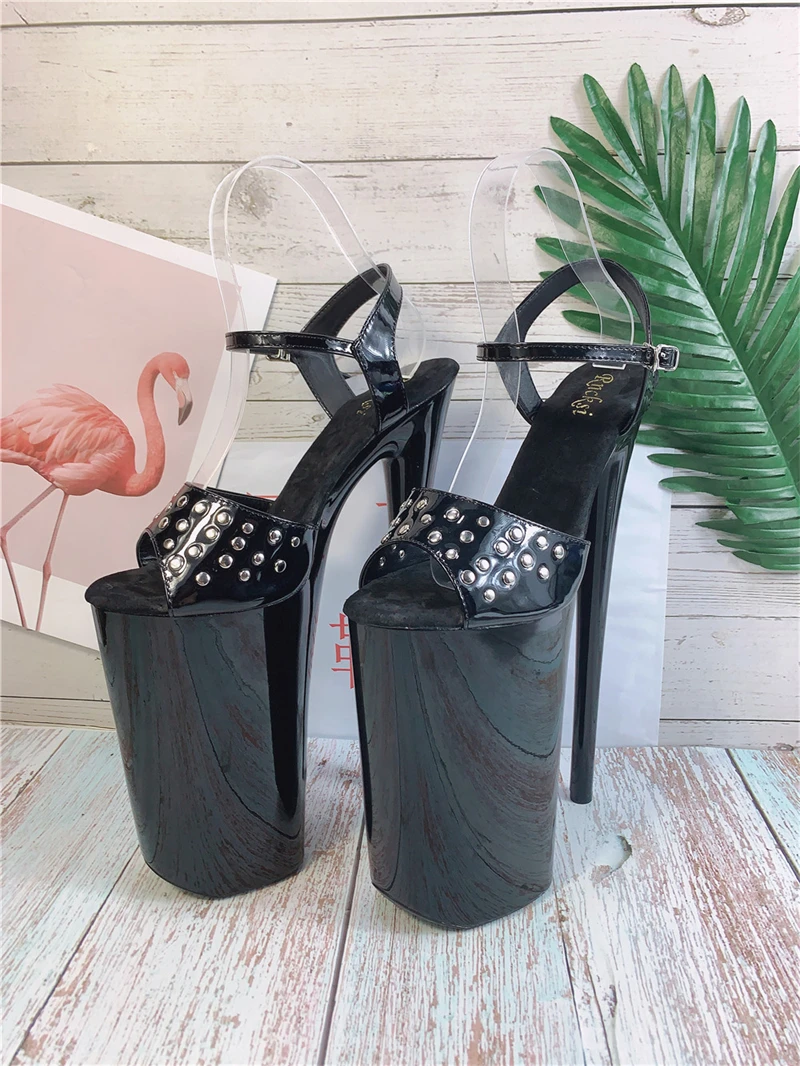 26CM super high heel sandals nude color thick bottom high heel 24 spring Baotou fish mouth fashion wedding shoes fashion catwalk