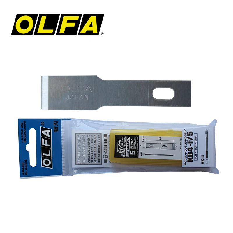 OLFA KB4-S/KB4-F Precision Art Replacement Blade 5pcs Blades for Professional Art Knife AK-4