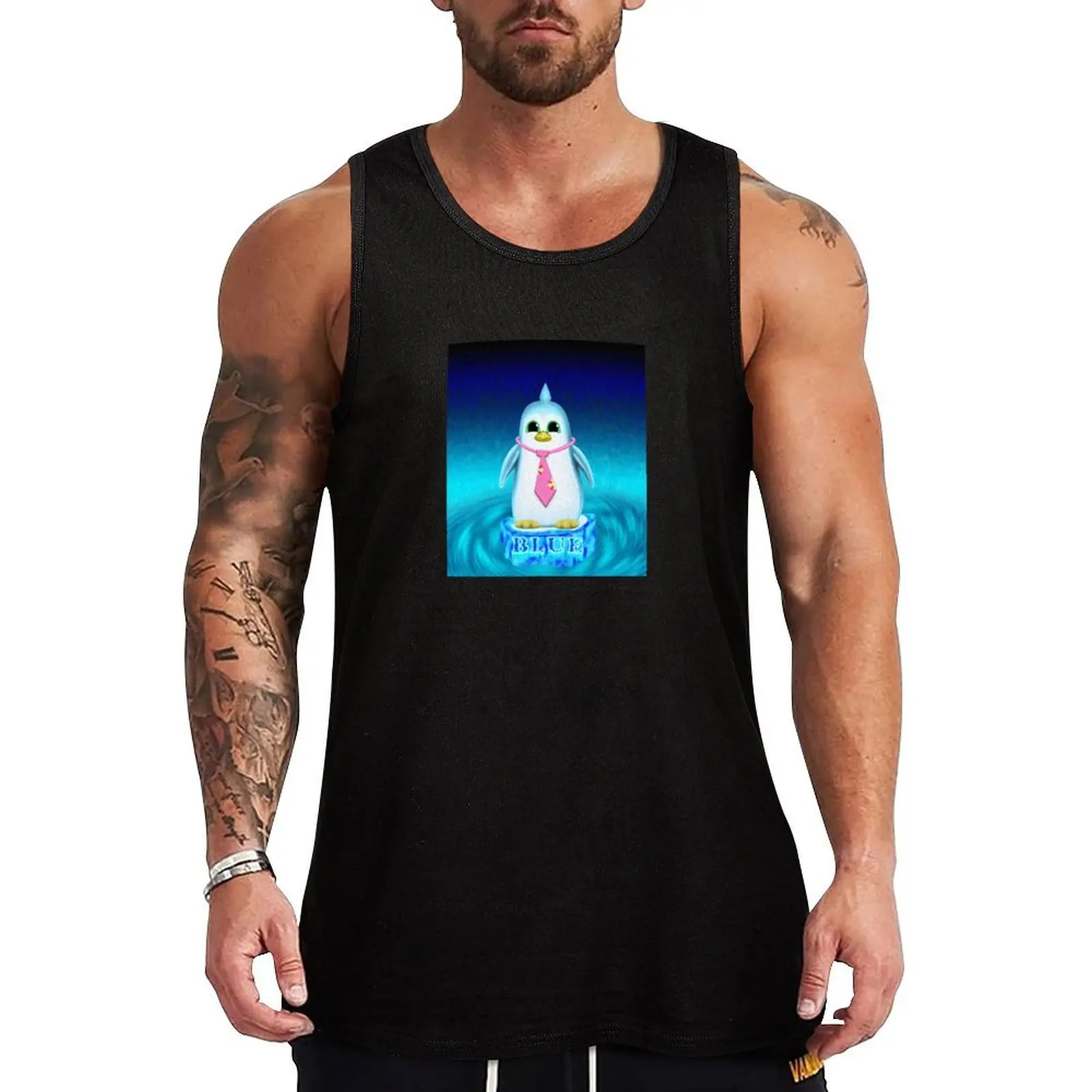 Nighttime Blue Tank Top Athletic Gym Tank Top Sleeveless Quick Dry Training