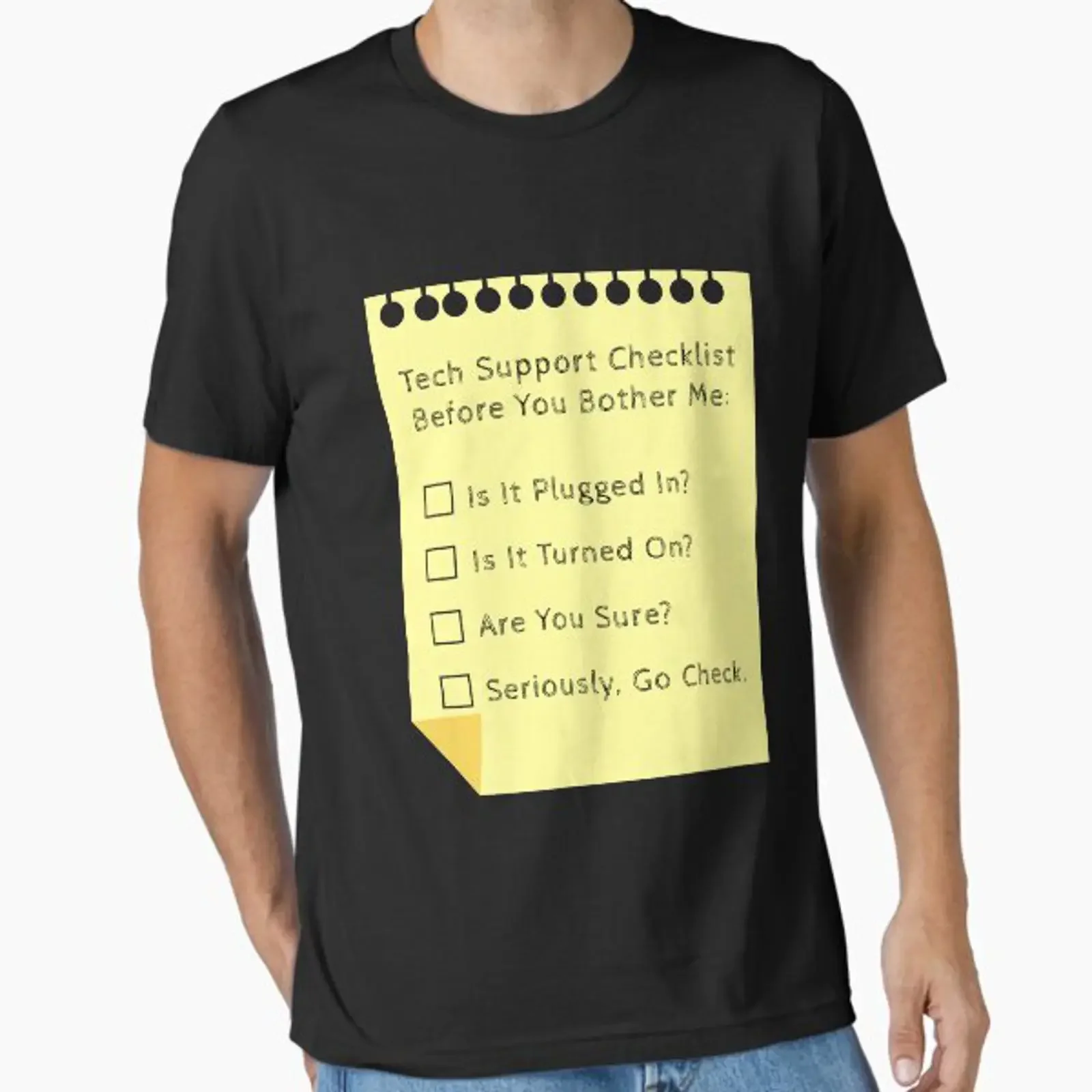 T-shirt vintage lavé pour ingénieur IT, support technique, liste de vérification amusante, vêtements de créateur homme, élégant et doux
