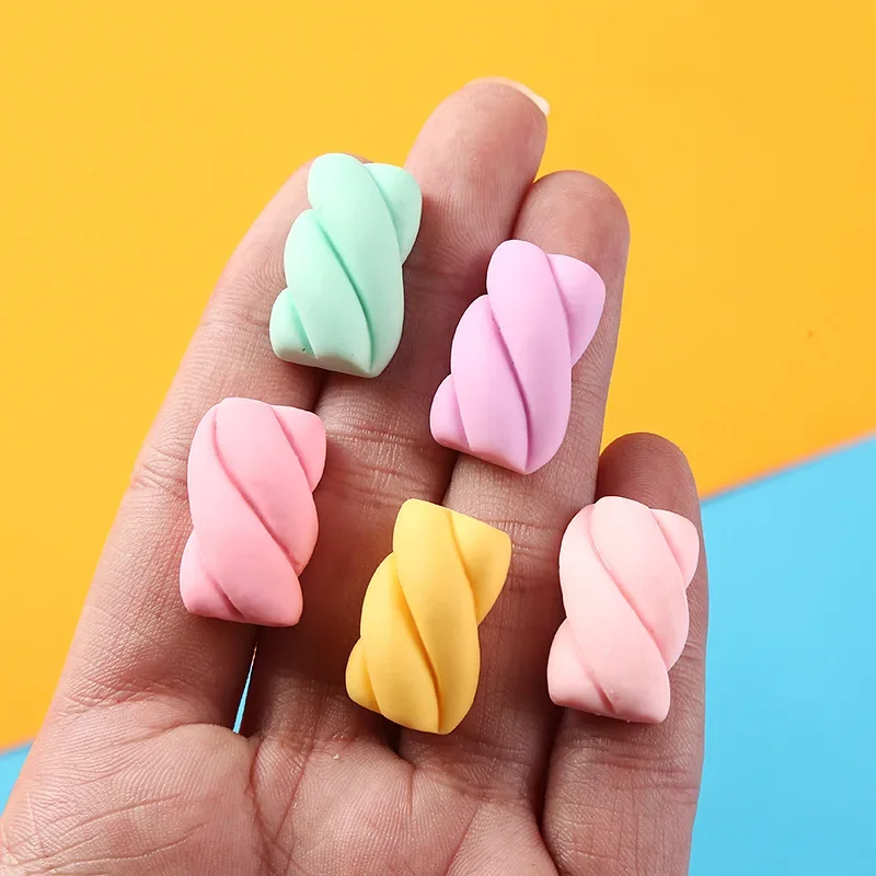 10pcs Mini Kawaii Macaroon Diy Resin Cotton Candy Embellishments Flatback Miniatures Scrapbooking Material Charms Accessories
