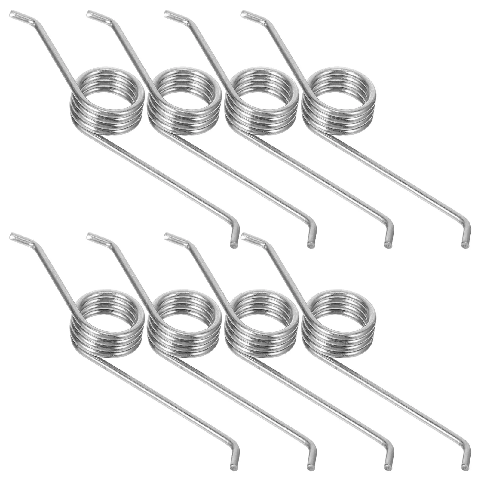 8Pcs Stainless Steel Springs for Trash Can Lid Replacement Fix Broken Step on Garbage Bin Lid Torsion Spring Smooth Close Repair