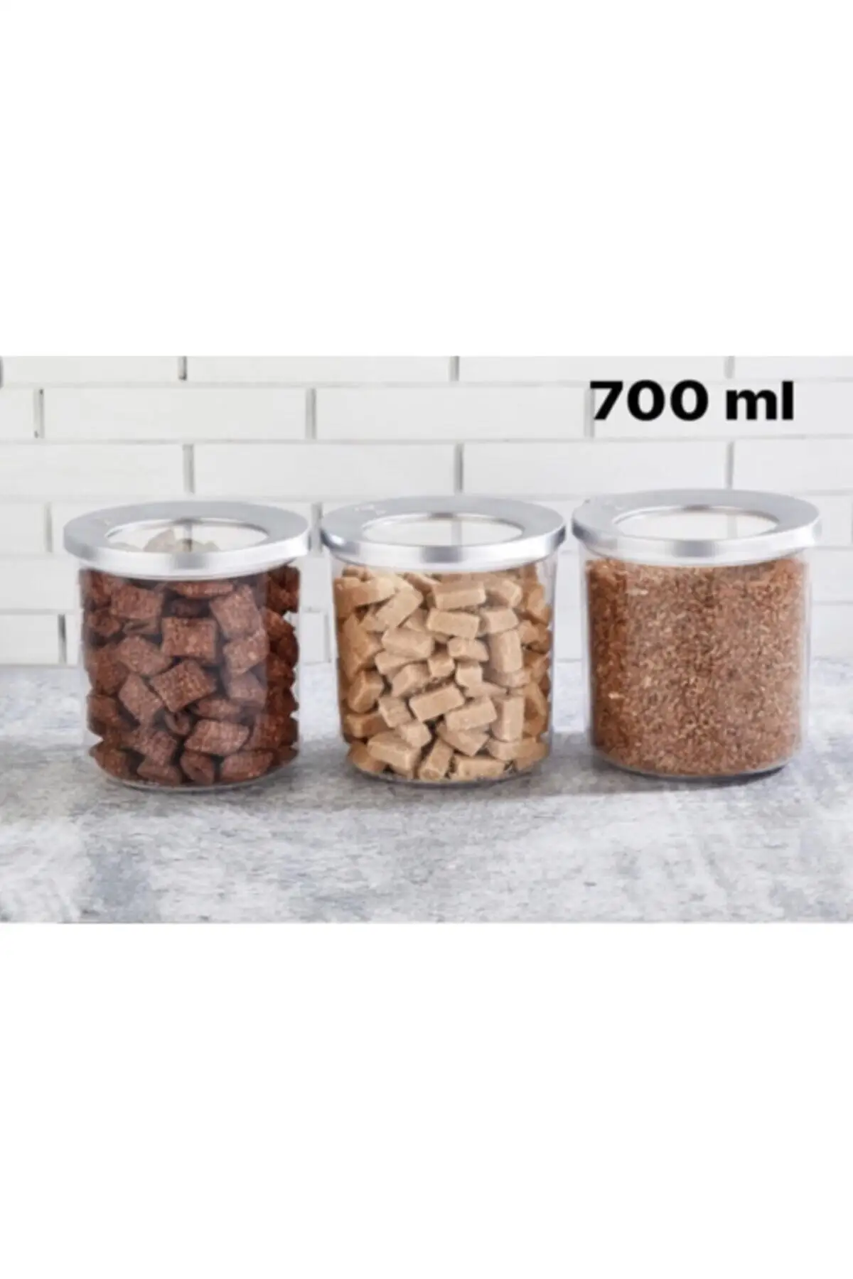 Full round storage container 3x700ml