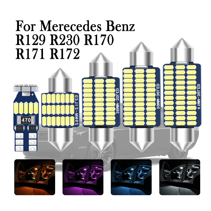 Car LED Interior Lights Canbus For Mercedes Benz R129 R230 SL55 SL500 SLK SL Class R170 R171 R172 SLK55 SLK230 SLK350