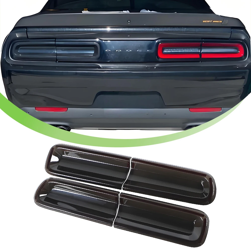 

Car Rear Taillights Decoration Tail Light Trim Lamp Cover Protector for Dodge Challenger 2015-2024 2025 Exterior Accessory PMMA