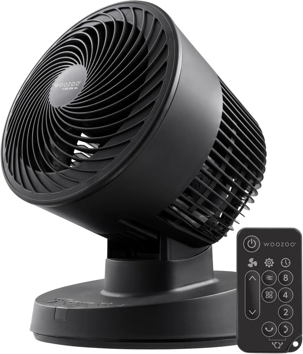 

Quiet Oscillating Air Circulator Fan with Remote, 3 Speeds, Adjustable Tilt for Bedroom Office Dorm