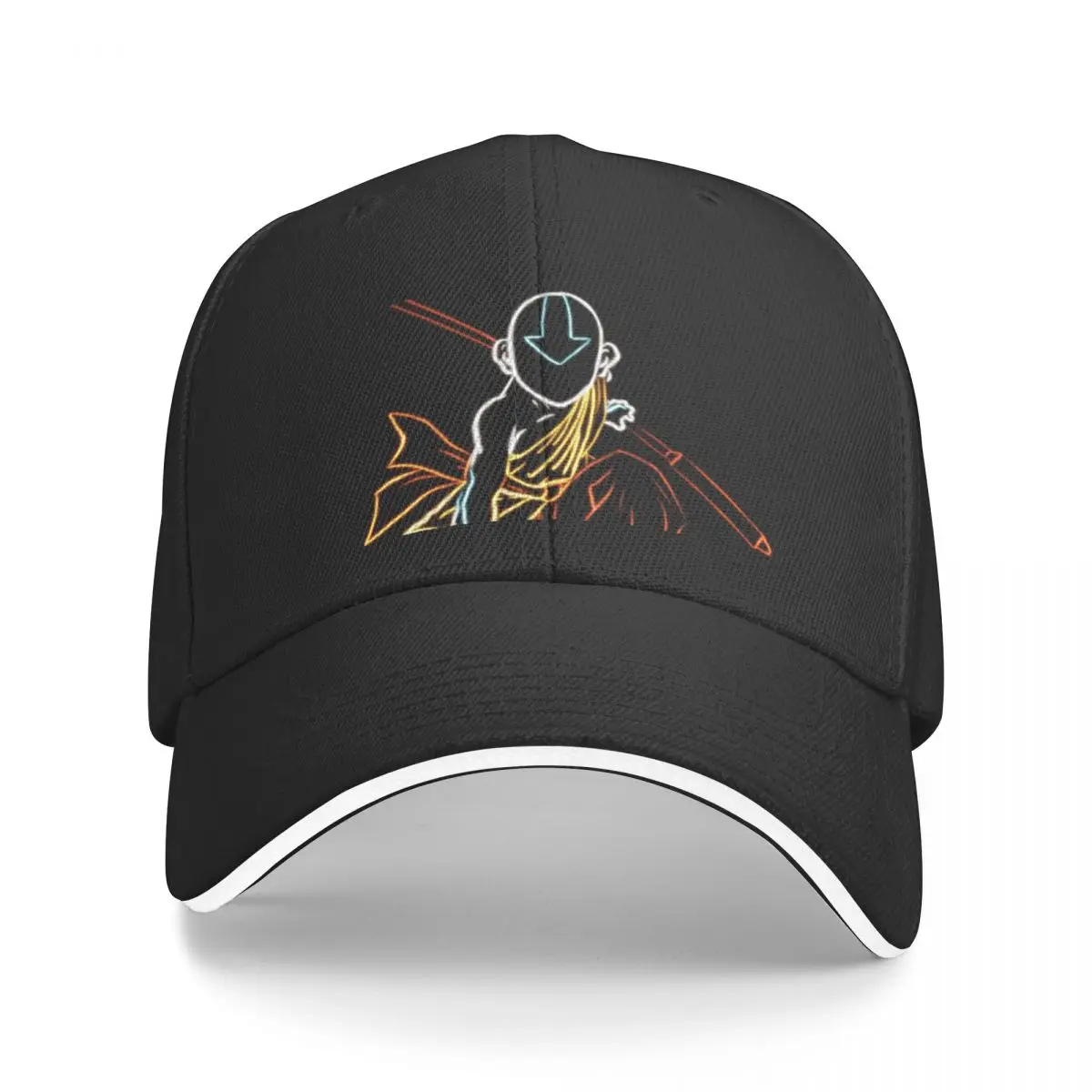 Neon Aang the last airbender Baseball Cap New Hat Horse Hat Snap Back Hat Women Beach Fashion Men's