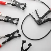 Uiz For Tube Bundle Hoop Hose Clamp Pliers Car Water Pipe Hose Removal Repairing Tool Flat Band Ring Type Pliers With Handle 1pc